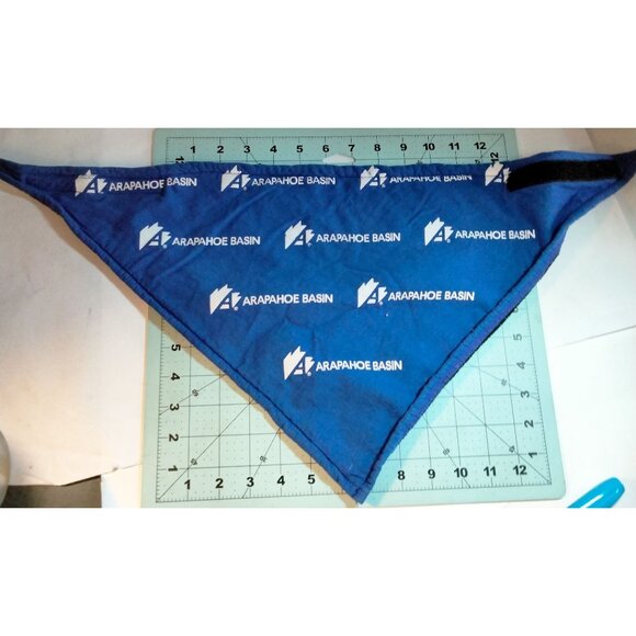 Arapahoe Basin Blue Triangle Bandana Fleece Lined Colorado Ski Snowboard - Picture 4 of 6